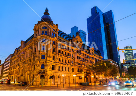 Historic buildings in Frankfurt am Main, Germany at night Historic buildings in Frankfurt am Main, Germany at night 99633407
