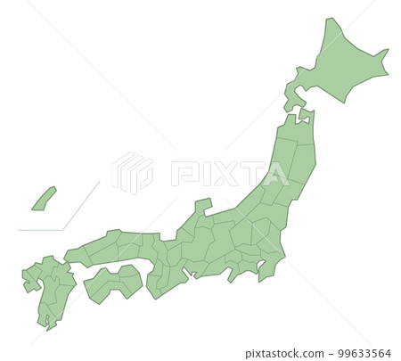 日本風格的日本地圖。高畫質高清晰畫線空白地圖日本列島 日本風格的日本地圖。高畫質高清晰畫線空白地圖日本列島 99633564
