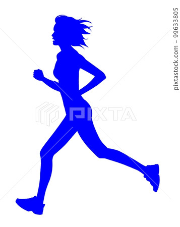正在運行的女人剪影 正在運行的女人剪影 99633805