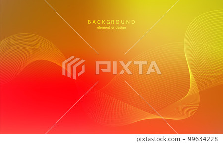 Abstract gradient background. Wave element for design. Digital frequency track equalizer. Stylized line art. Colorful shiny wave with lines. Trendy color orange. Curved wavy smooth stripe. Vector. Abstract gradient background. Wave element for design. Digital frequency track equalizer. Stylized line art. Colorful shiny wave with lines. Trendy color orange. Curved wavy smooth stripe. Vector. 99634228