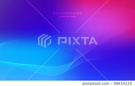 Abstract gradient background. Wave element for design. Digital frequency track equalizer. Stylized line art. Colorful shiny wave with lines. Trendy color blue. Curved wavy smooth stripe. Vector. Abstract gradient background. Wave element for design. Digital frequency track equalizer. Stylized line art. Colorful shiny wave with lines. Trendy color blue. Curved wavy smooth stripe. Vector. 99634229