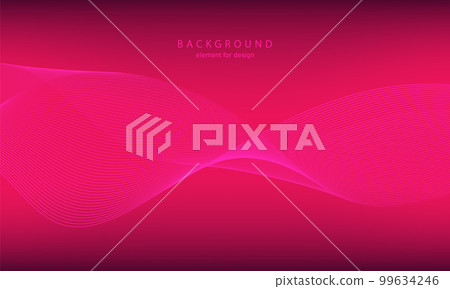Abstract gradient background. Wave element for design. Digital frequency track equalizer. Stylized line art. Colorful shiny wave with lines. Trendy color pink. Curved wavy smooth stripe. Vector. Abstract gradient background. Wave element for design. Digital frequency track equalizer. Stylized line art. Colorful shiny wave with lines. Trendy color pink. Curved wavy smooth stripe. Vector. 99634246