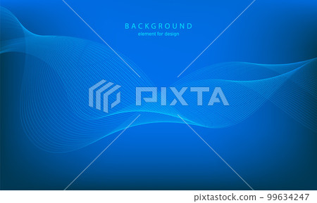 Abstract gradient background. Wave element for design. Digital frequency track equalizer. Stylized line art. Colorful shiny wave with lines. Trendy color blue. Curved wavy smooth stripe. Vector. Abstract gradient background. Wave element for design. Digital frequency track equalizer. Stylized line art. Colorful shiny wave with lines. Trendy color blue. Curved wavy smooth stripe. Vector. 99634247