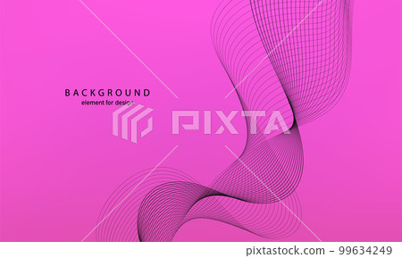 Abstract gradient background. Wave element for design. Digital frequency track equalizer. Stylized line art. Colorful shiny wave with lines. Trendy color pink. Curved wavy smooth stripe. Vector. Abstract gradient background. Wave element for design. Digital frequency track equalizer. Stylized line art. Colorful shiny wave with lines. Trendy color pink. Curved wavy smooth stripe. Vector. 99634249