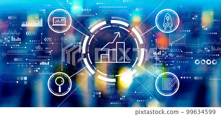 Business growth analysis with big city lights 99634599