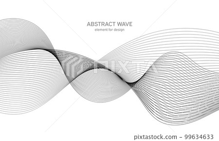 Abstract wave element for design. Digital frequency track equalizer. Stylized line art background. Vector illustration. Wave with lines created using blend tool. Curved wavy line, smooth stripe. Abstract wave element for design. Digital frequency track equalizer. Stylized line art background. Vector illustration. Wave with lines created using blend tool. Curved wavy line, smooth stripe. 99634633