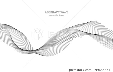 Abstract wave element for design. Digital frequency track equalizer. Stylized line art background. Vector illustration. Wave with lines created using blend tool. Curved wavy line, smooth stripe. Abstract wave element for design. Digital frequency track equalizer. Stylized line art background. Vector illustration. Wave with lines created using blend tool. Curved wavy line, smooth stripe. 99634634
