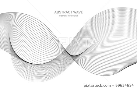 Abstract wave element for design. Digital frequency track equalizer. Stylized line art background. Vector illustration. Wave with lines created using blend tool. Curved wavy line, smooth stripe. Abstract wave element for design. Digital frequency track equalizer. Stylized line art background. Vector illustration. Wave with lines created using blend tool. Curved wavy line, smooth stripe. 99634654