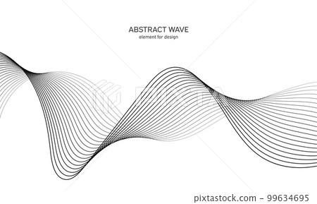 Abstract wave element for design. Digital... - Stock Illustration ...