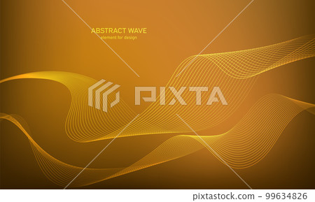 Abstract wave element for design. Digital frequency track equalizer. Stylized line art background. Colorful shiny wave with lines created using blend tool. Curved wavy line, smooth stripe Vector Abstract wave element for design. Digital frequency track equalizer. Stylized line art background. Colorful shiny wave with lines created using blend tool. Curved wavy line, smooth stripe Vector 99634826