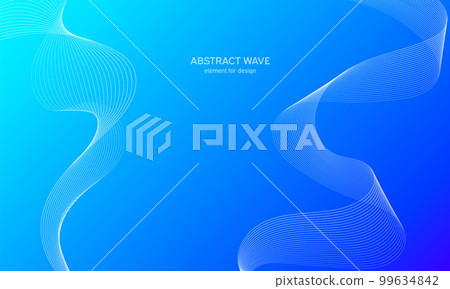 Abstract wave element for design. Digital frequency track equalizer. Stylized line art background. Colorful shiny wave with lines created using blend tool. Curved wavy line, smooth stripe Vector Abstract wave element for design. Digital frequency track equalizer. Stylized line art background. Colorful shiny wave with lines created using blend tool. Curved wavy line, smooth stripe Vector 99634842