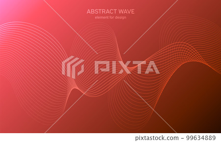 Abstract wave element for design. Digital... - Stock Illustration ...