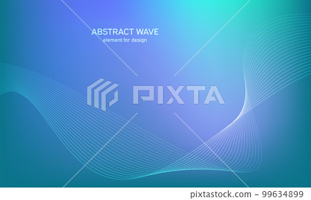 Abstract wave element for design. Digital frequency track equalizer. Stylized line art background. Colorful shiny wave with lines created using blend tool. Curved wavy line, smooth stripe Vector Abstract wave element for design. Digital frequency track equalizer. Stylized line art background. Colorful shiny wave with lines created using blend tool. Curved wavy line, smooth stripe Vector 99634899