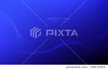 Abstract wave element for design. Digital frequency track equalizer. Stylized line art background. Colorful shiny wave with lines created using blend tool. Curved wavy line, smooth stripe Vector Abstract wave element for design. Digital frequency track equalizer. Stylized line art background. Colorful shiny wave with lines created using blend tool. Curved wavy line, smooth stripe Vector 99634909