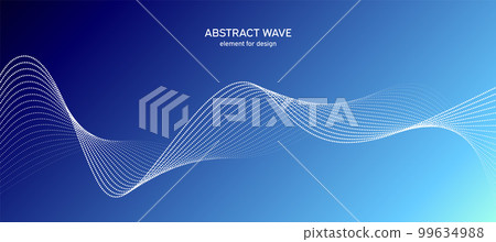 Abstract wave element for design. Digital frequency track equalizer. Stylized line art background. Colorful shiny wave with lines created using blend tool. Curved wavy line, smooth stripe Vector Abstract wave element for design. Digital frequency track equalizer. Stylized line art background. Colorful shiny wave with lines created using blend tool. Curved wavy line, smooth stripe Vector 99634988