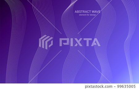 Abstract wave element for design. Digital frequency track equalizer. Stylized line art background. Colorful shiny wave with lines created using blend tool. Curved wavy line, smooth stripe Vector Abstract wave element for design. Digital frequency track equalizer. Stylized line art background. Colorful shiny wave with lines created using blend tool. Curved wavy line, smooth stripe Vector 99635005