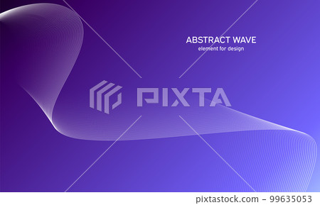 Abstract wave element for design. Digital frequency track equalizer. Stylized line art background. Colorful shiny wave with lines created using blend tool. Curved wavy line, smooth stripe Vector Abstract wave element for design. Digital frequency track equalizer. Stylized line art background. Colorful shiny wave with lines created using blend tool. Curved wavy line, smooth stripe Vector 99635053