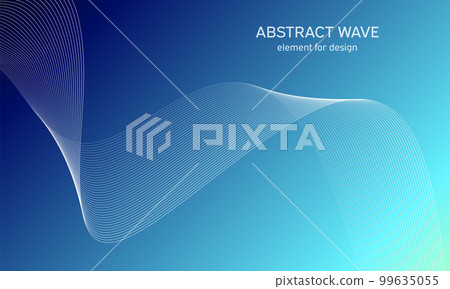 Abstract wave element for design. Digital frequency track equalizer. Stylized line art background. Colorful shiny wave with lines created using blend tool. Curved wavy line, smooth stripe Vector Abstract wave element for design. Digital frequency track equalizer. Stylized line art background. Colorful shiny wave with lines created using blend tool. Curved wavy line, smooth stripe Vector 99635055