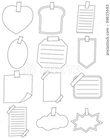 Notepad vector set 99635693