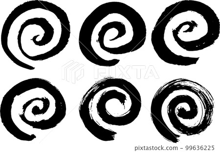 Brush writing design swirl Japanese style 99636225