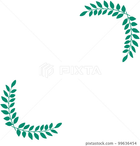 Leaf Corner Border. Hand drawn floral corner borders decoration Leaf Corner Border. Hand drawn floral corner borders decoration 99636454