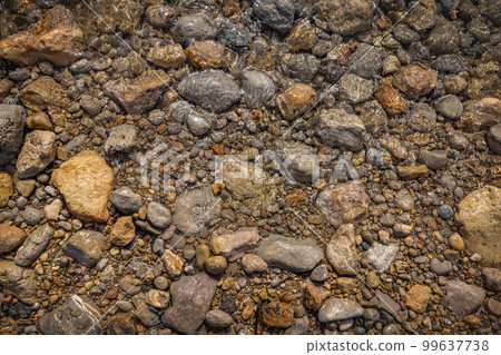 Rocky shapes on the beach. textures and patterns generated on the stones of the Ibiza. 99637738