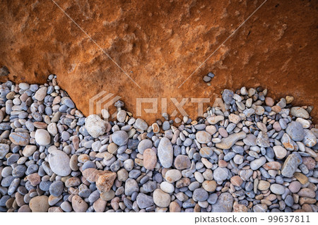 Rocky shapes on the beach. textures and patterns generated on the stones of the Ibiza. Rocky shapes on the beach. textures and patterns generated on the stones of the Ibiza. 99637811
