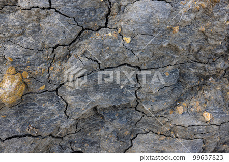 Rocky shapes on the beach. textures and patterns generated on the stones of the Ibiza. 99637823