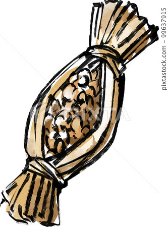 Natto vector illustration in straw Natto vector illustration in straw 99637915