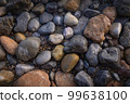 Rocky shapes on the beach. textures and patterns generated on the stones of the Ibiza. 99638100