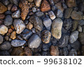 Rocky shapes on the beach. textures and patterns generated on the stones of the Ibiza. 99638102