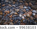 Rocky shapes on the beach. textures and patterns generated on the stones of the Ibiza. 99638103