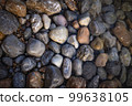 Rocky shapes on the beach. textures and patterns generated on the stones of the Ibiza. 99638105