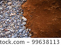 Rocky shapes on the beach. textures and patterns generated on the stones of the Ibiza. 99638113