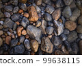 Rocky shapes on the beach. textures and patterns generated on the stones of the Ibiza. 99638115
