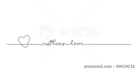 Vector line lettering Mothers love for banner, gifts tag, love. 99639238