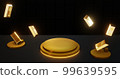 Podium of gold metallic tone color 99639595