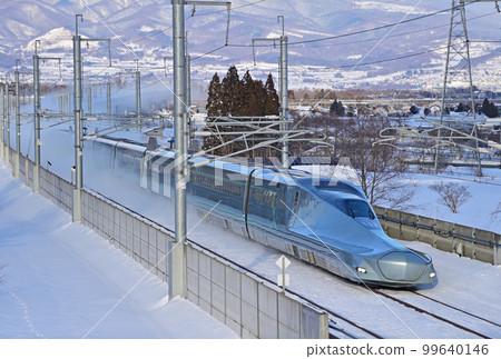 Hokkaido Shinkansen Shin-Hakodate Hokuto - Kikonai JR East Type E956 S13 formation (Sendai) ALFA-X 99640146
