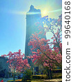 地標塔和櫻花 地標塔和櫻花 99640168