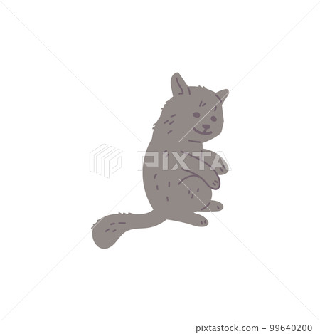 Little funny kitten for veterinary and animal care topic, vector isolated. Little funny kitten for veterinary and animal care topic, vector isolated. 99640200