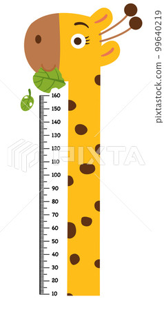 Meter wall with giraffe vector illustration 99640219