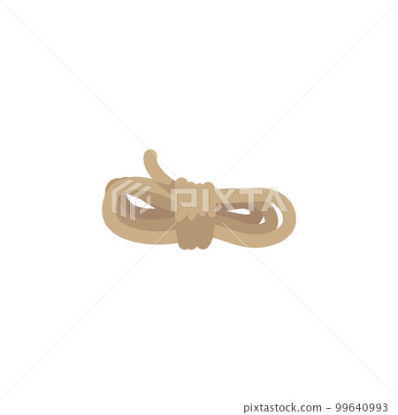 Rope coil for camping and climbing flat vector illustration isolated on white. Rope coil for camping and climbing flat vector illustration isolated on white. 99640993