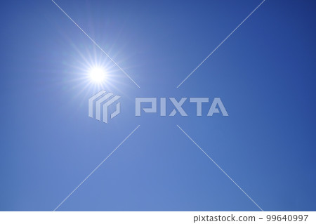 Cityscape of Yokohama, Japan Blue sky and sun (success, glory, heatstroke, measures against UV rays, etc.). Yokohama city with clear blue sky Cityscape of Yokohama, Japan Blue sky and sun (success, glory, heatstroke, measures against UV rays, etc.). Yokohama city with clear blue sky 99640997