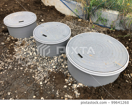 Septic tank under construction Septic tank under construction 99641268