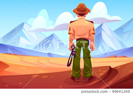 Sheriff back in western desert cartoon background Sheriff back in western desert cartoon background 99641269