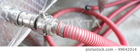 Stainless steel piping system with ball valves and hose Stainless steel piping system with ball valves and hose 99642014