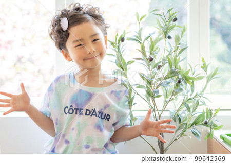 春季兒童生活方式表達健康 99642569