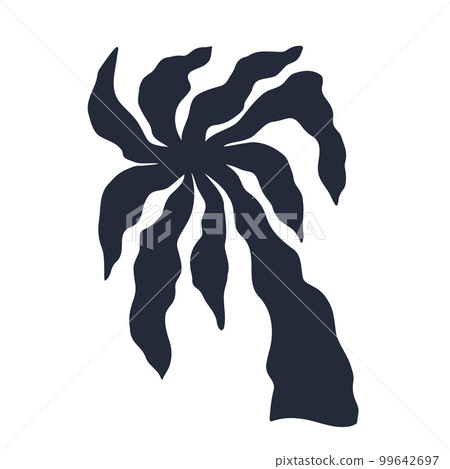 Matisse inspired palm tree contemporary botanical minimalist plant. Vector element isolated 99642697
