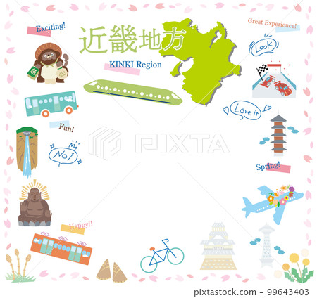 A set of icons of spring specialties sightseeing in the Kinki region of Japan (flat) A set of icons of spring specialties sightseeing in the Kinki region of Japan (flat) 99643403