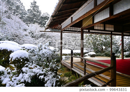 Kyoto City in the snowfall Shisendo Jozanji Temple Chinese style garden Kyoto City in the snowfall Shisendo Jozanji Temple Chinese style garden 99643831